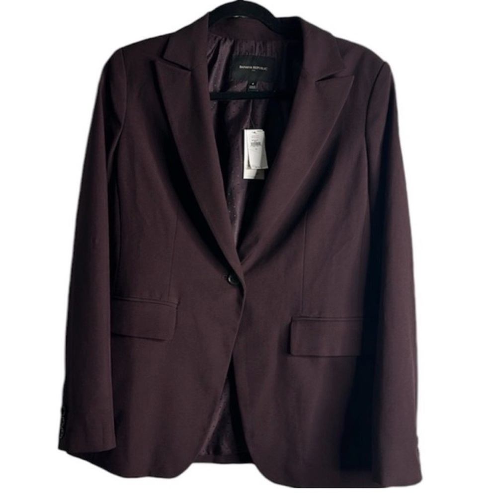 Banana Republic Deep Purple Blazer Brand New Petite Size 9